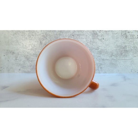 Vintage Pyrex Cup Mug Autumn Harvest Burnt Orange Rust D Handle MW Safe - Picture 9 of 10